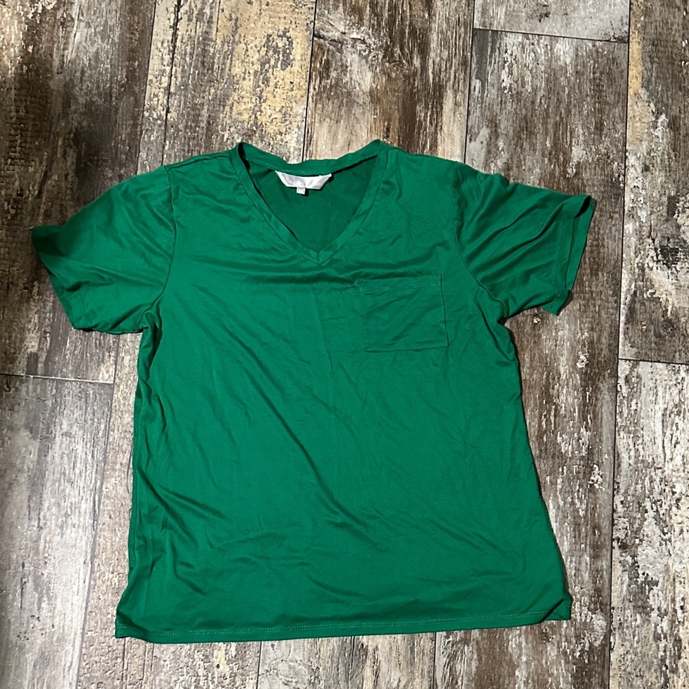 The Royal Standard Green V-Neck Top
